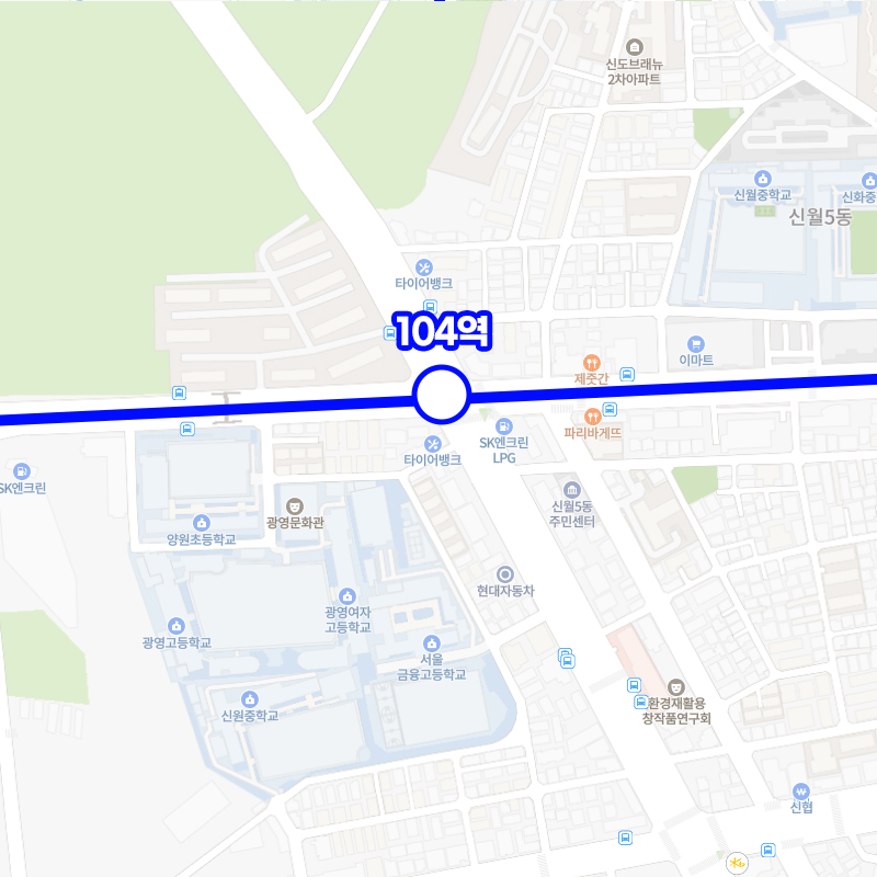 대장홍대선 노선도