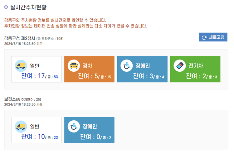 강동구청-주차장