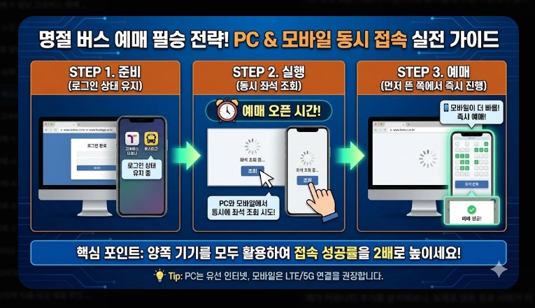 설날 버스표 예매(앱, 오픈 시간)(시간 단축 + 꿀팁)