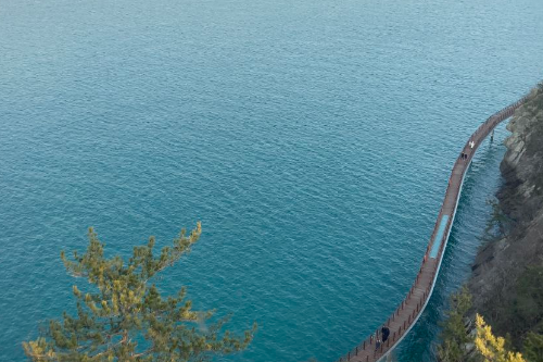 고하도 전망대에서 본 해상데크