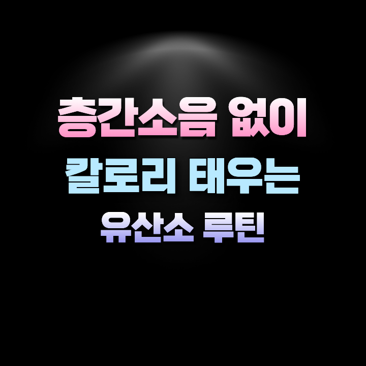 층간소음없이칼로리태우는유산소루틴