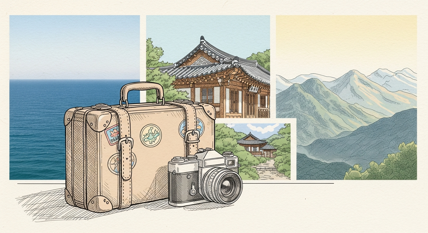 국내 이색 여행지 다섯 곳을 상징하는 여행 소품 썸네일