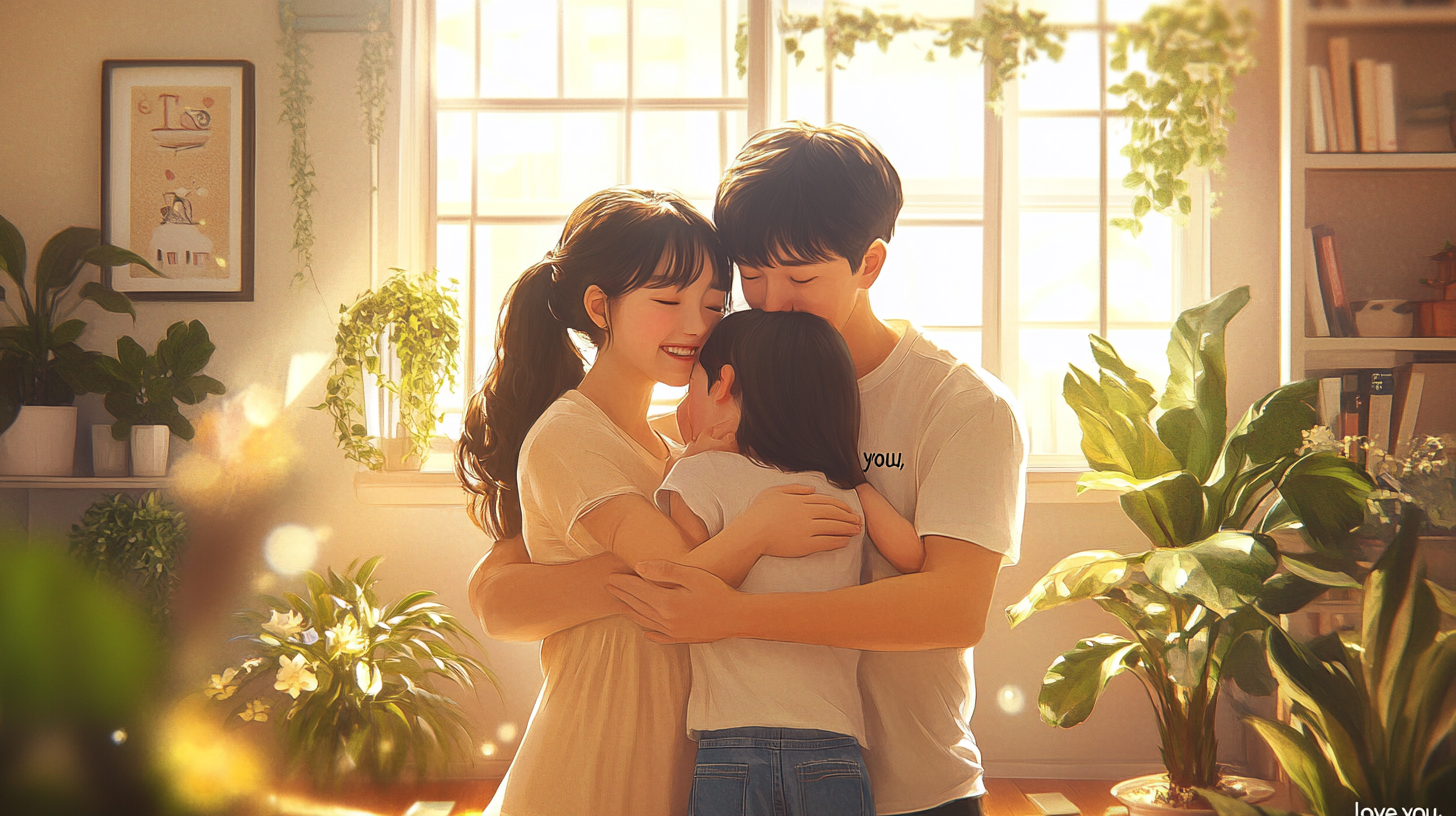 어버이날 추천 선물으로 안아주는 모습