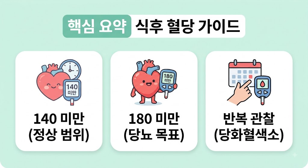 식후 2시간 혈당 정상수치, 몇이면 괜찮을까요?