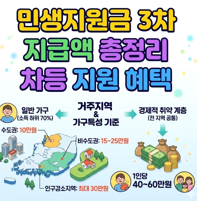 민생지원금 3차 신청 방법 지급 소득 조건 금액 확인 바로가기