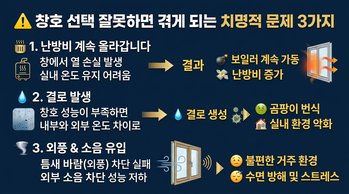 창호 선택 잘못하는 겪는 심각한 문제