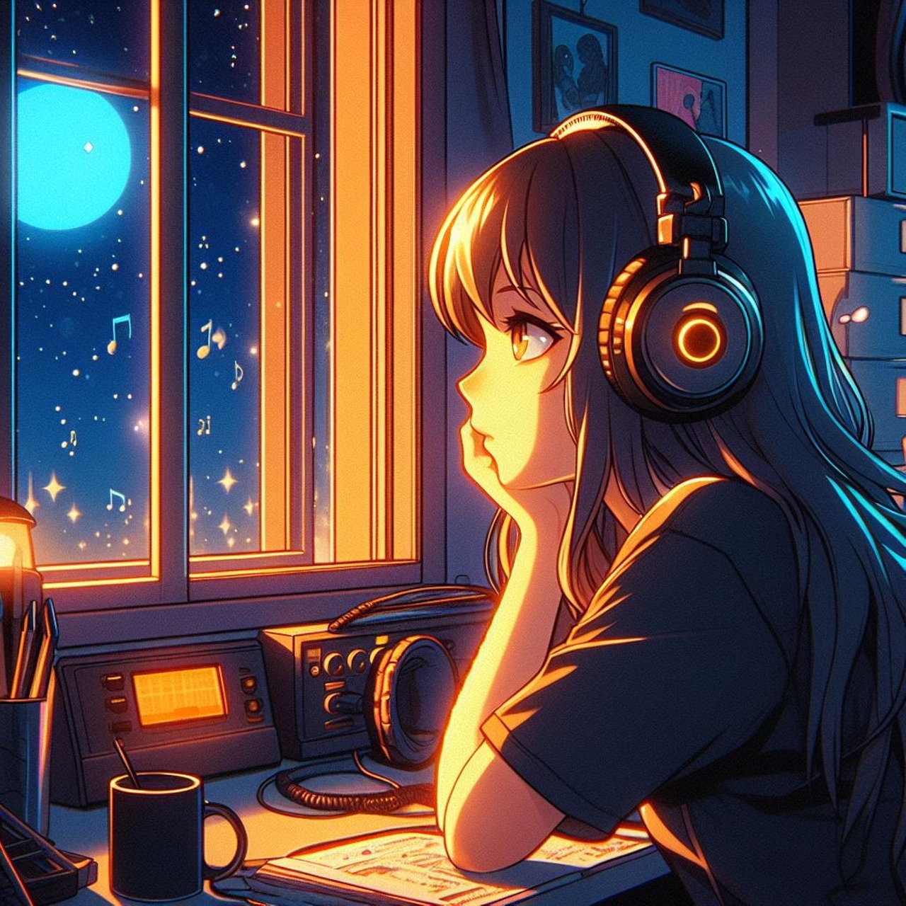 창 밖을 보는 소녀