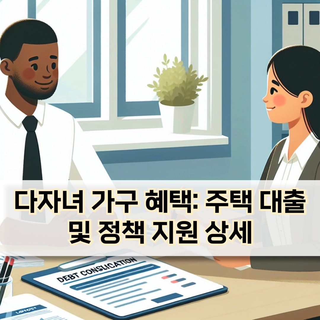 다자녀 가구 혜택. 주택 대출 및 정책 지원 상세