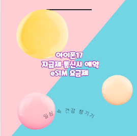 아이폰17 자급제&middot;통신사 예약 eSIM 요금제