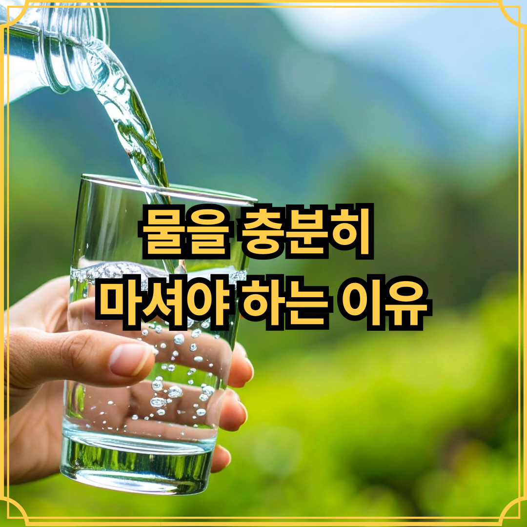 물을 충분히 마셔야 하는 이유
