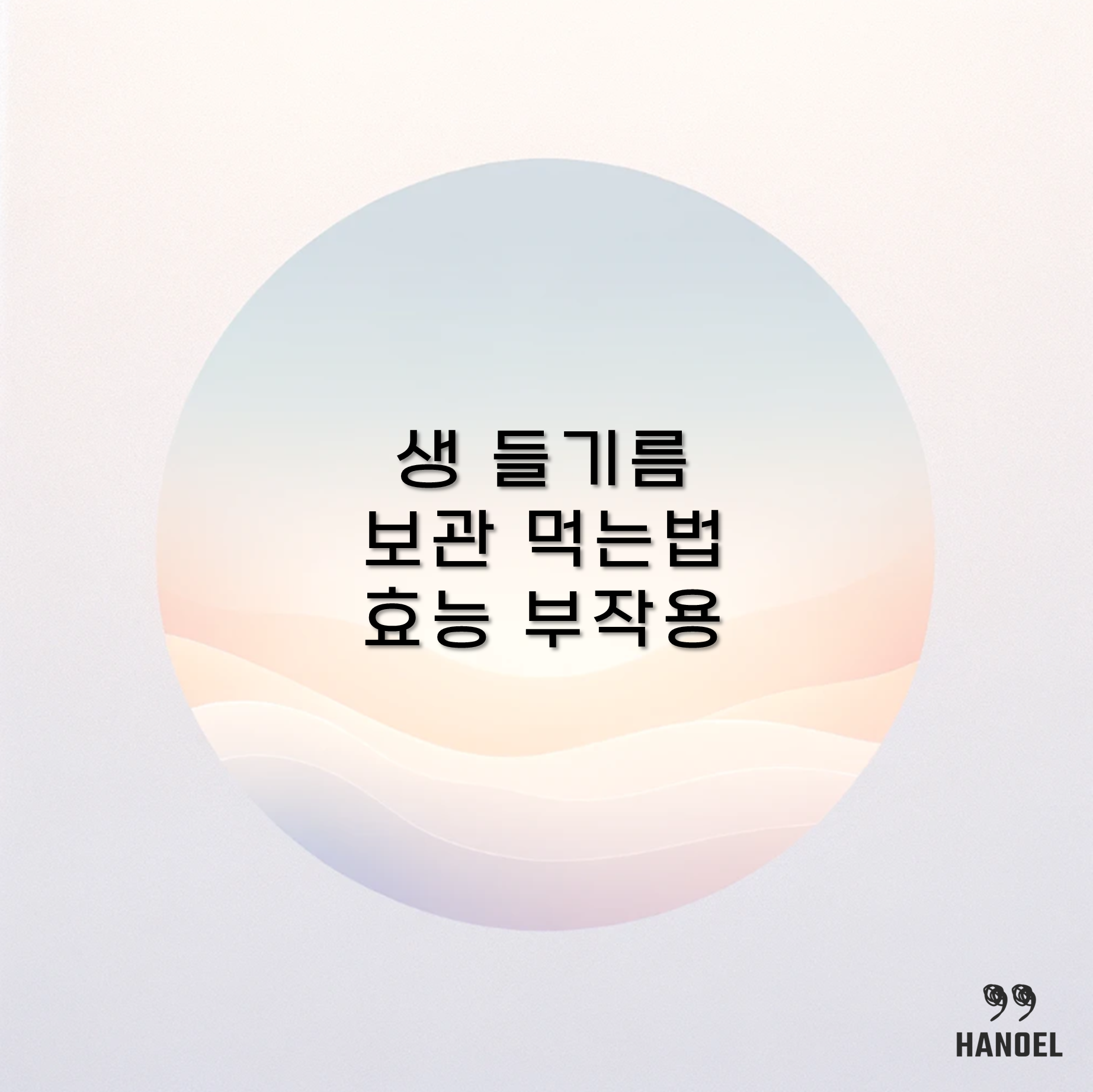 생 들기름 보관 및 먹는법과 효능 부작용