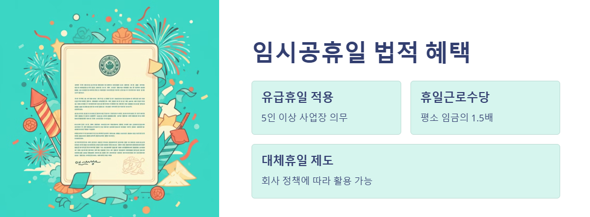 임시공휴일 법적혜택