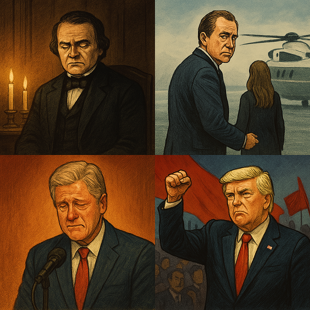 역대 4명의 미국 대통령 탄핵 사례