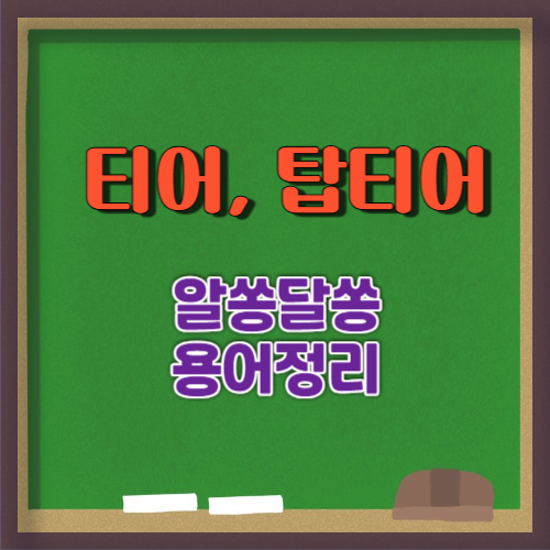 티어 탑티어 1티어 알쏭달쏭 용어정리