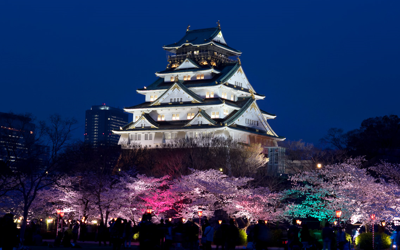 오사카성 야경