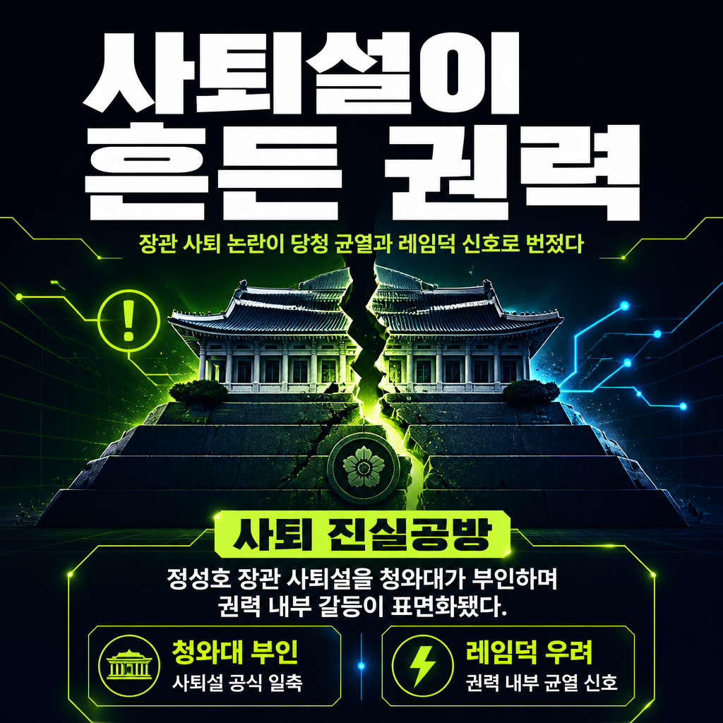 사퇴설이 흔든 권력