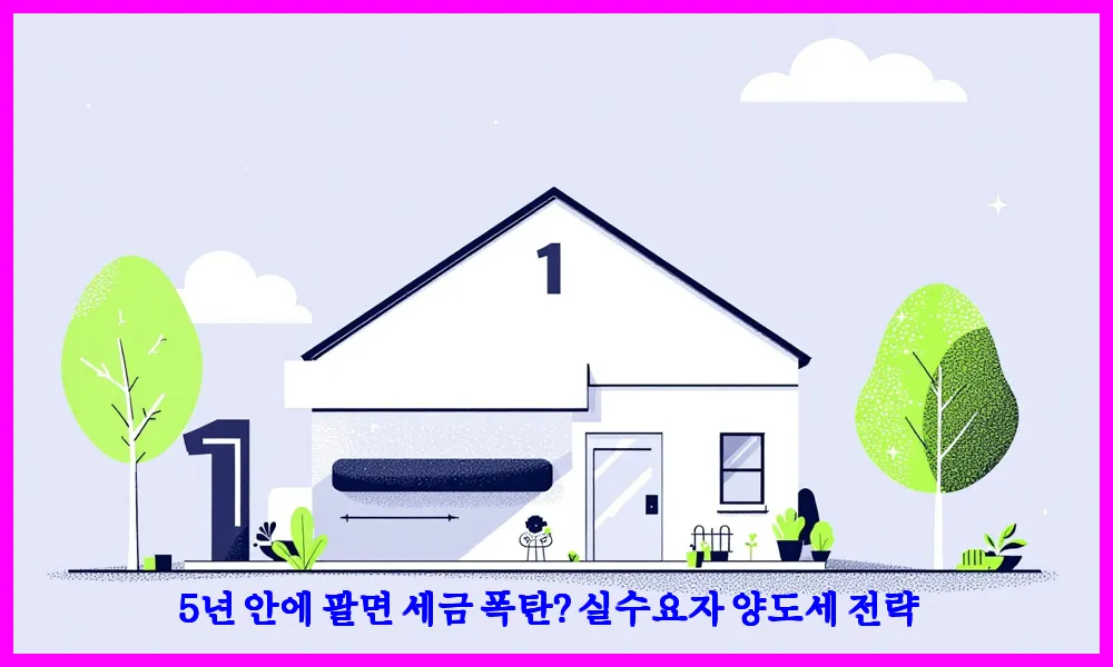 5년 안에 팔면 세금 폭탄? 실수요자 양도세 전략