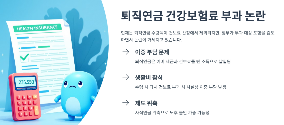 퇴직연금 건강보험료 부과 논란