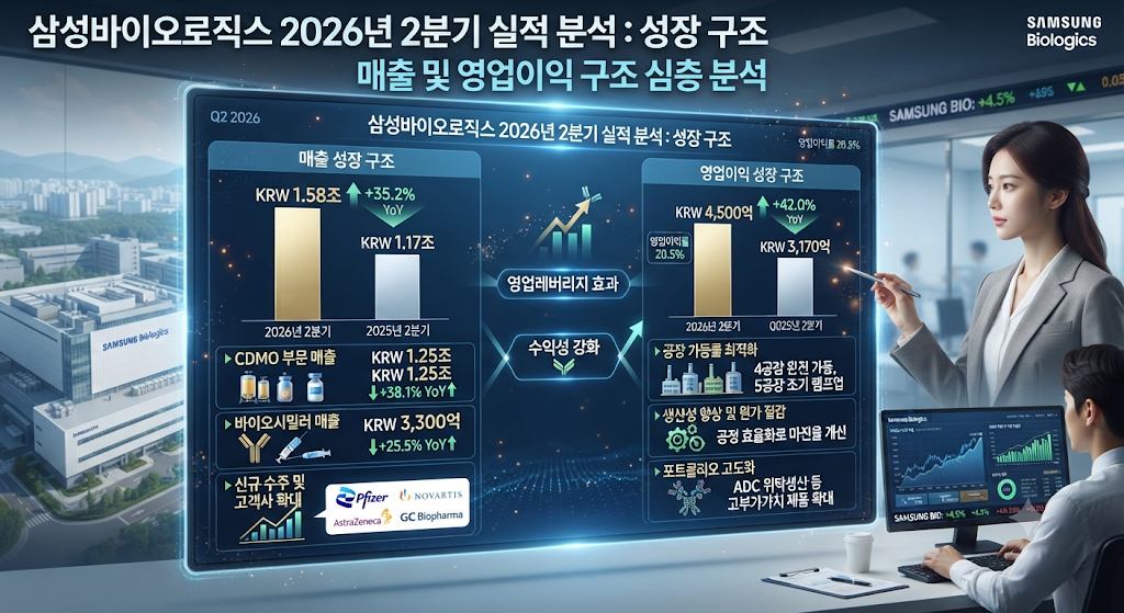 삼성바이오로직스 2026년 2분기 매출과 영업이익 성장 구조