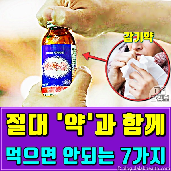 약과 같이 먹으면 안되는 약 음식,건강 팁줌 매일꿀정보