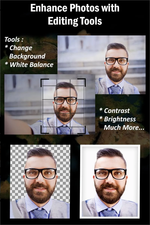 여권용 포토 메이커, 여권 사진 포토샵