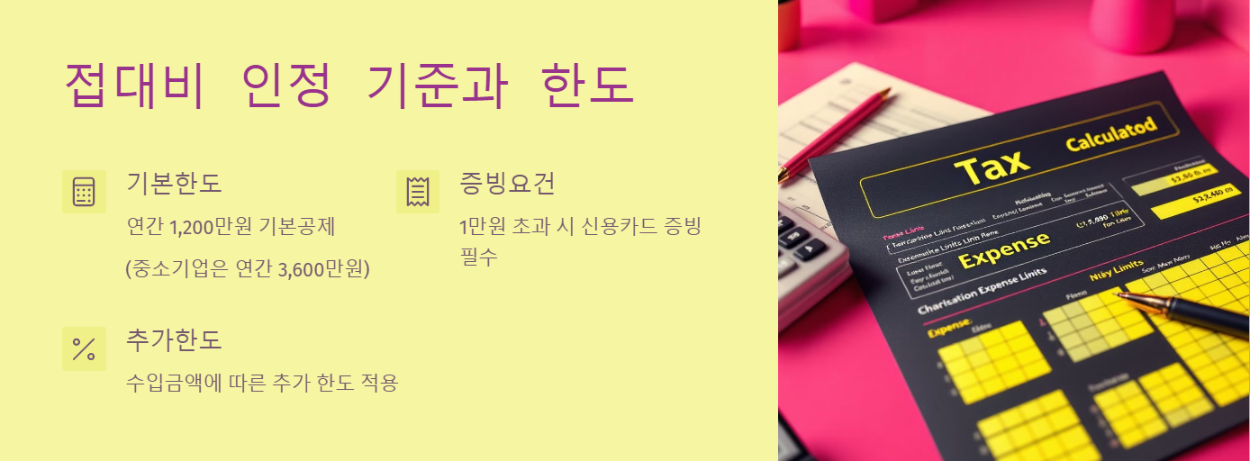 접대비 인정 기준과 한도