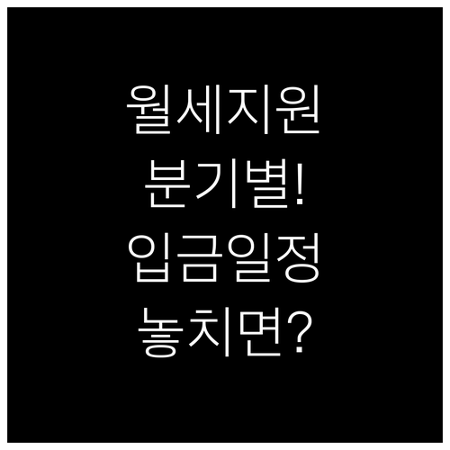 2026 의정부시 청년월세지원 분기별..