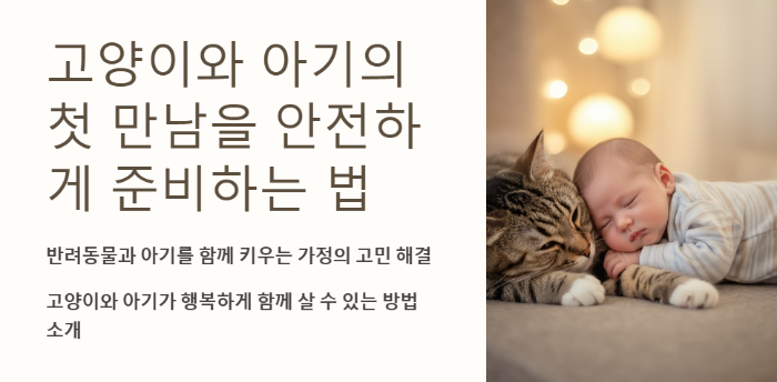 고양이와 아기, 첫 만남의 설렘과 긴장