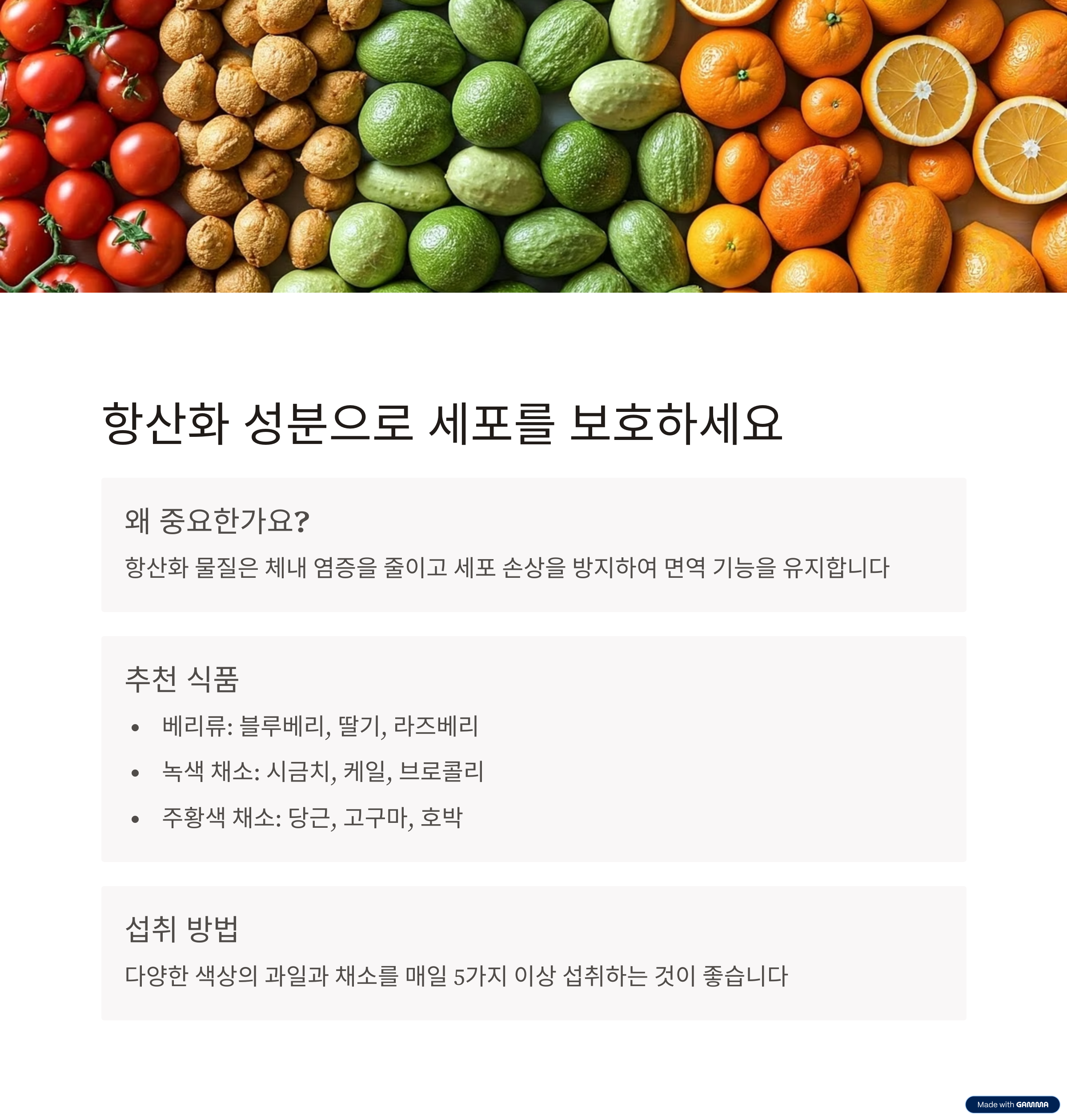 항산화 성분이 풍부한 과일