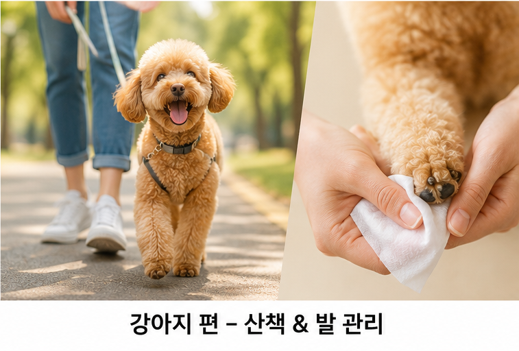 강아지 산책 발관리 케어