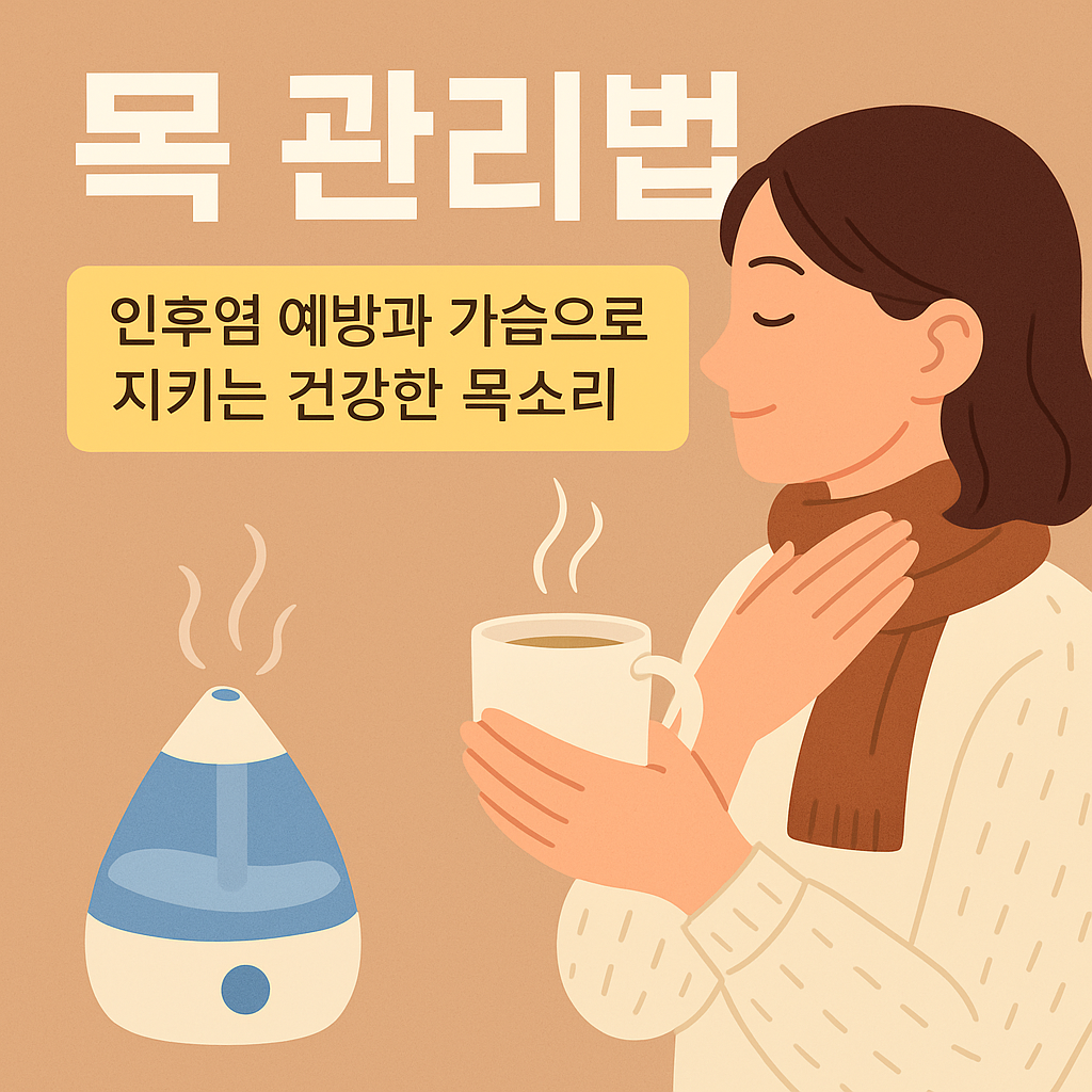 목 관리법 – 인후염 예방과 가습으로 지키는 건강한 목소리