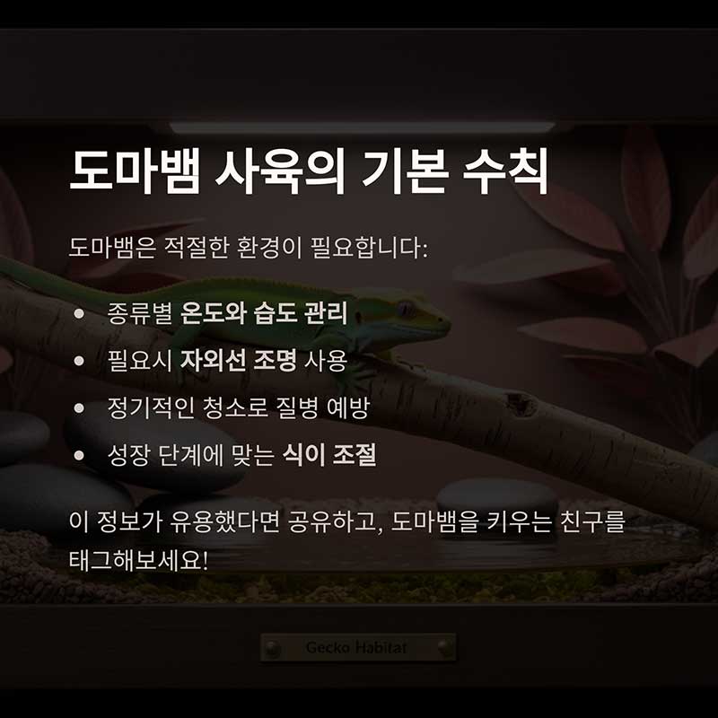 도마뱀 사육의 기본 수칙
