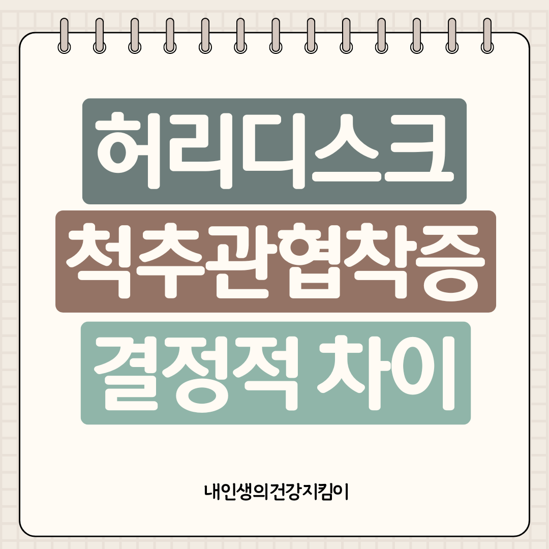 50대 허리디스크 vs 척추관협착증 동시 진단, 다리 저림으로 구별하는 결정적 차이