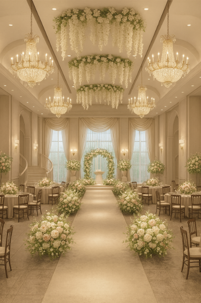 예식장 홀 내부 모습사진