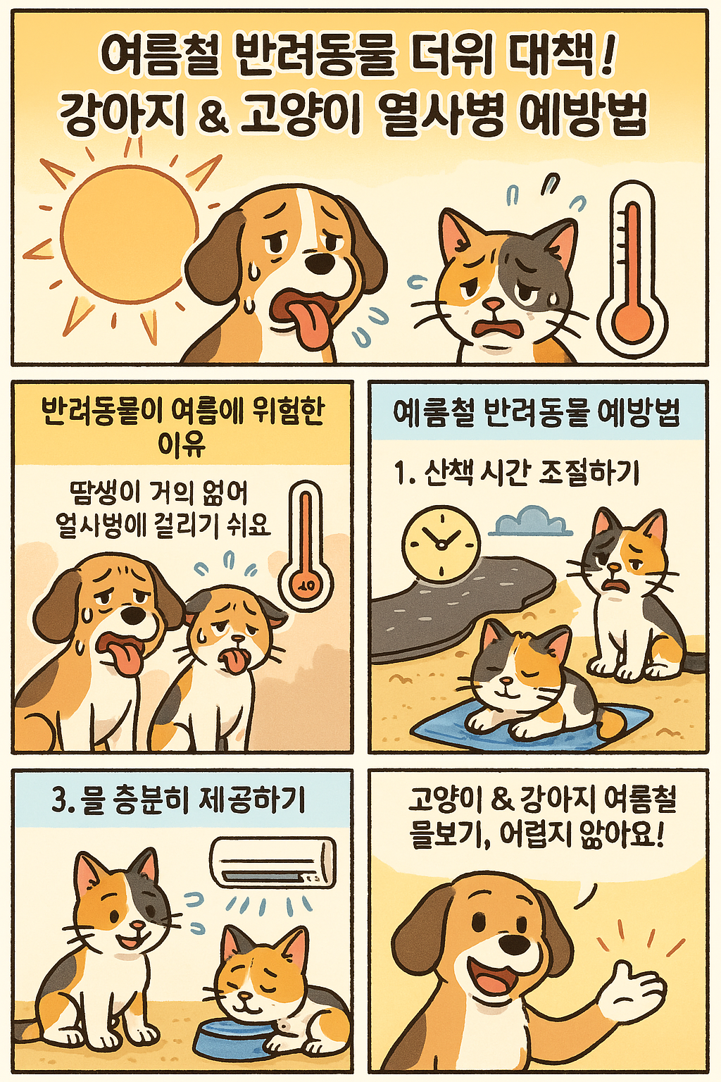 여름철 반려동물 더위 대책