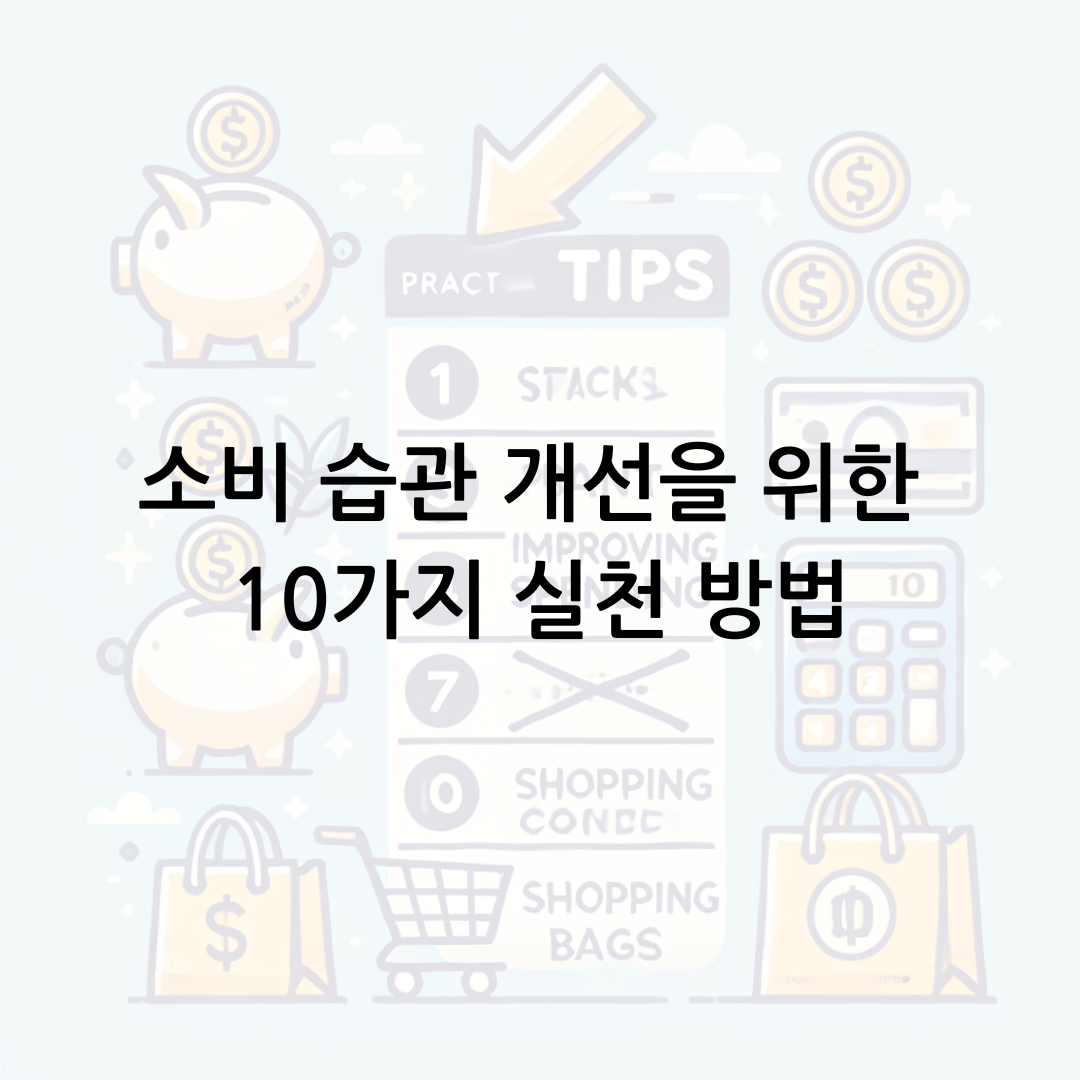 소비 습관 개선을 위한 10가지 실천 방법