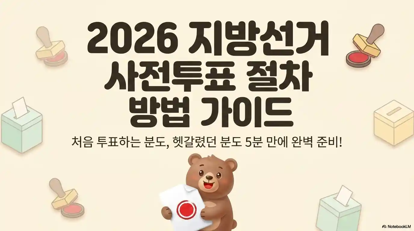 2026 지방선거 사전투표 절차 방법 가이드 타이틀 - 처음 투표하는 분도 5분 만에 완벽 준비