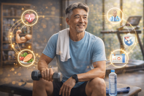 중년남성이 운동하는 모습