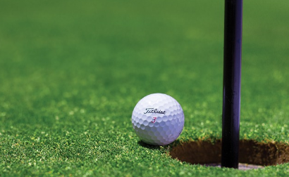 홀인직전인 골프공