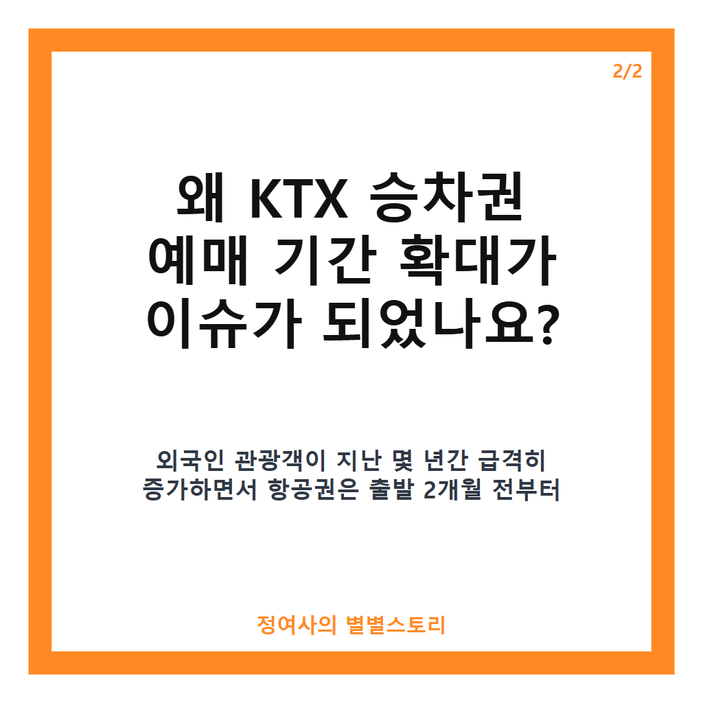 KTX 승차권 예매 확대 10월 1일부터&hellip;출발 2개월 전부터 미리 예매 가능 카드뉴스 3