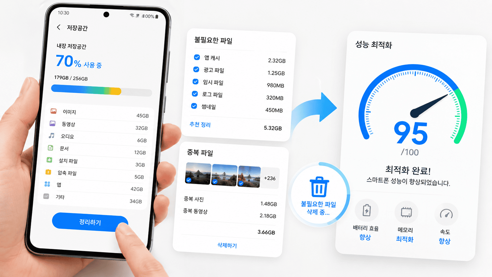 최적화 기능으로 스마트폰 성능 높이기