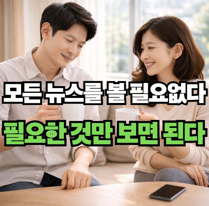 뉴스 내용을 교환하는 부부