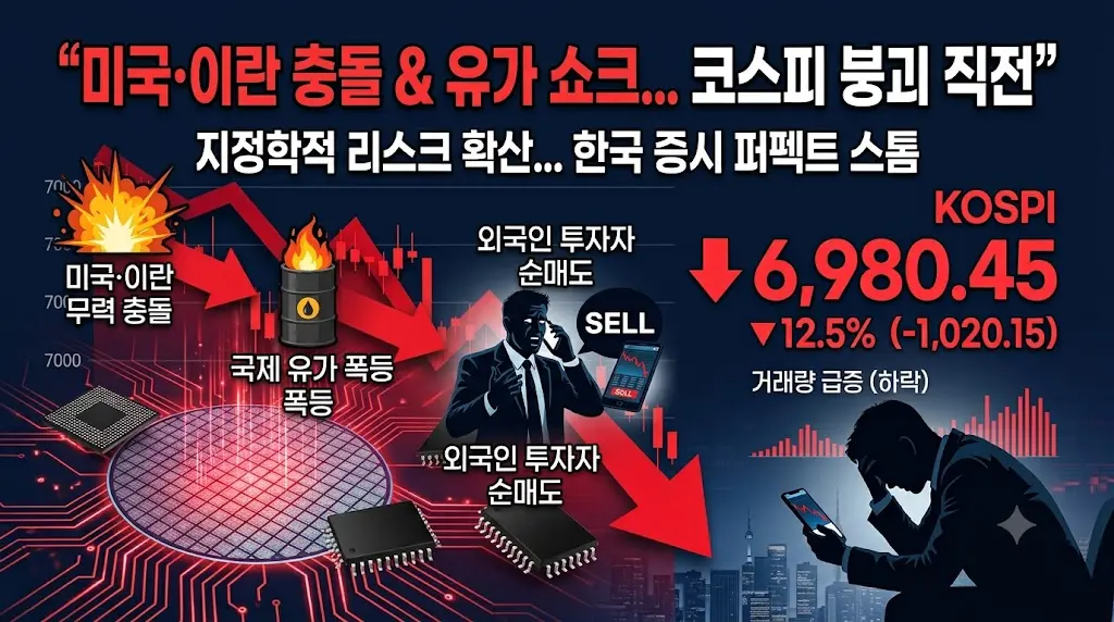 미국·이란 충돌과 유가 상승, 외국인 매도가 코스피 하락으로 이어지는 흐름도