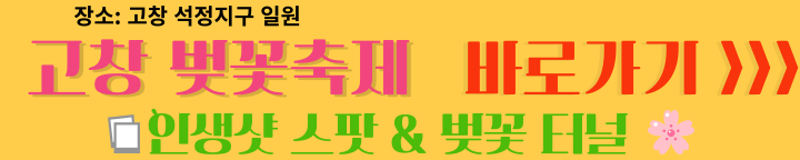 고창군청 벚꽃축제 안내 홈페이지 바로가기