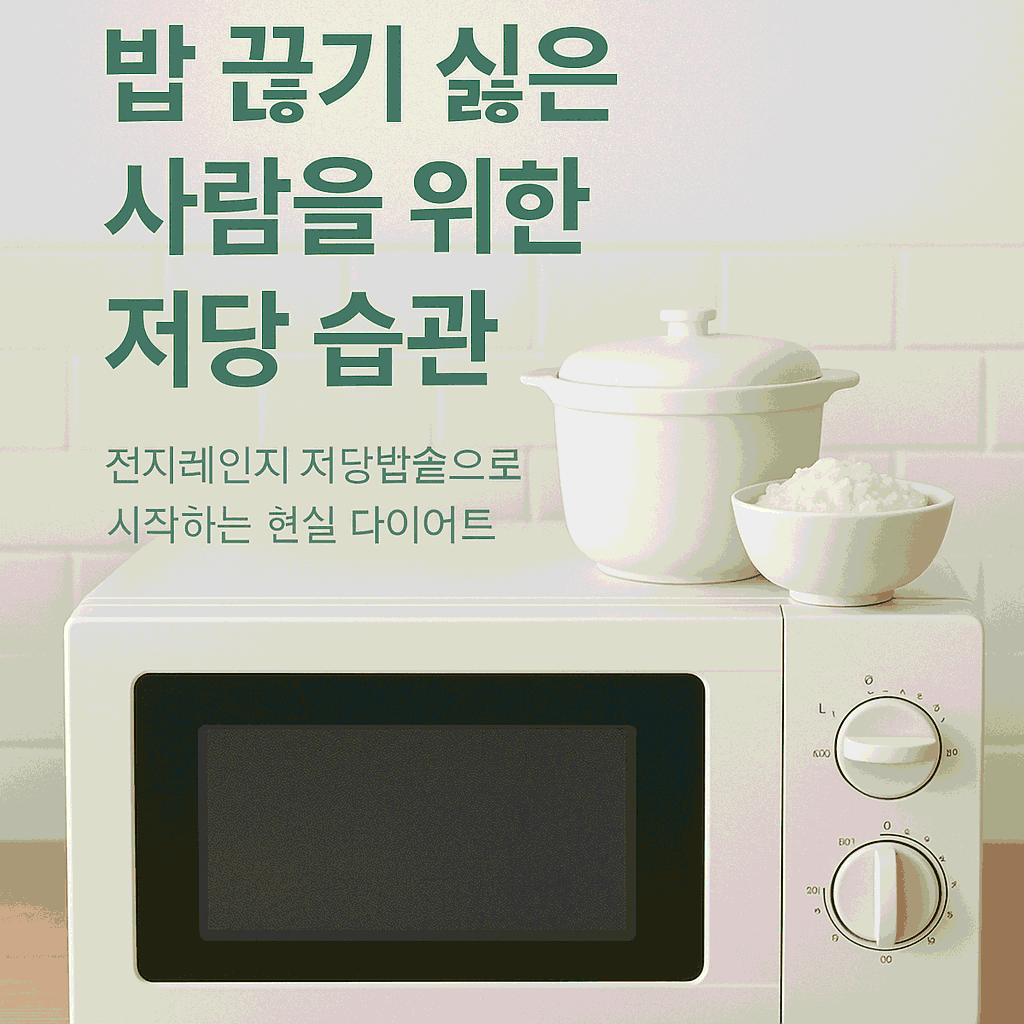 밥 끊기 싫은 사람을 위한 저당 습관: 전자레인지 저당밥솥 활용법