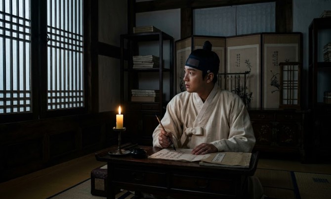 1506년 9월 1일 밤, 연산군의 폭정 아래 한껏 몸을 낮추고 살던 진성대군(중종)의 사저. 외부의 거사를 전혀 모른 채, 어둠 속에서 등불 하나에 의지해 서책을 읽다 문득 창밖의 스산한 기운에 몸을 떠는 공포의 순간