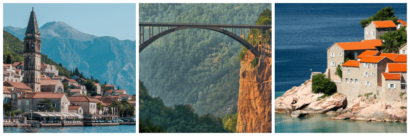 몬테네그로 풍경 사진 3개