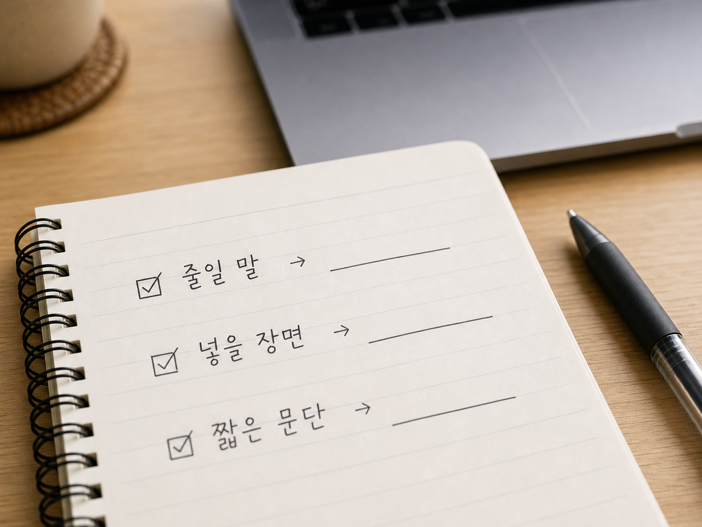 ChatGPT 블로그 초안을 자연스럽게 고치기 위해 도입 반복어 실제 장면을 적은 노트