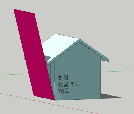 하지때 햇빛의 각도