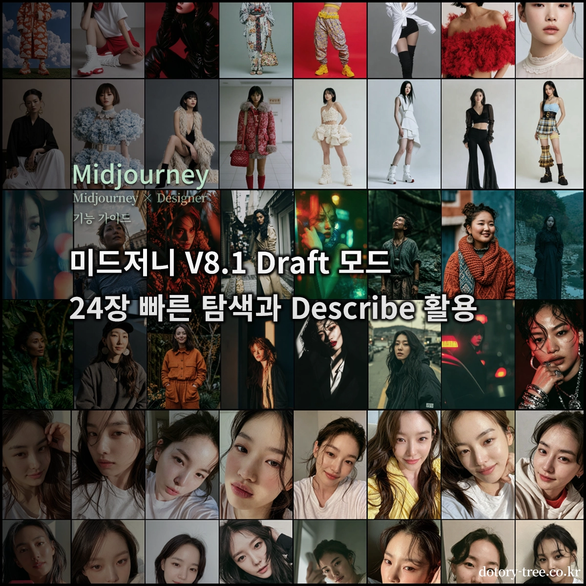 미드저니 V8.1 Draft 모드의 24장 탐색과 Describe 활용 가이드 썸네일_Midjourney